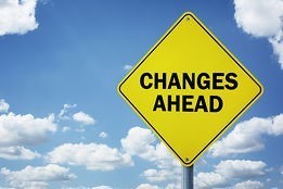 road sign that says changes ahead