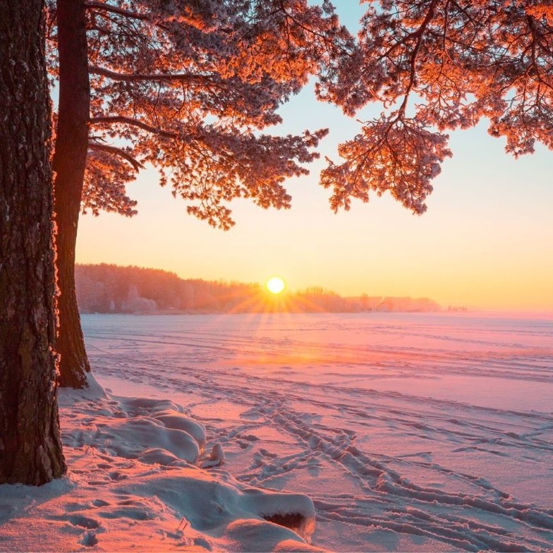 winter sunrise new year