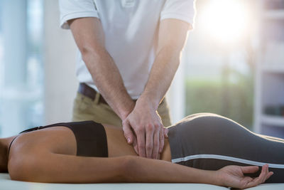 chiropractor treatment on back